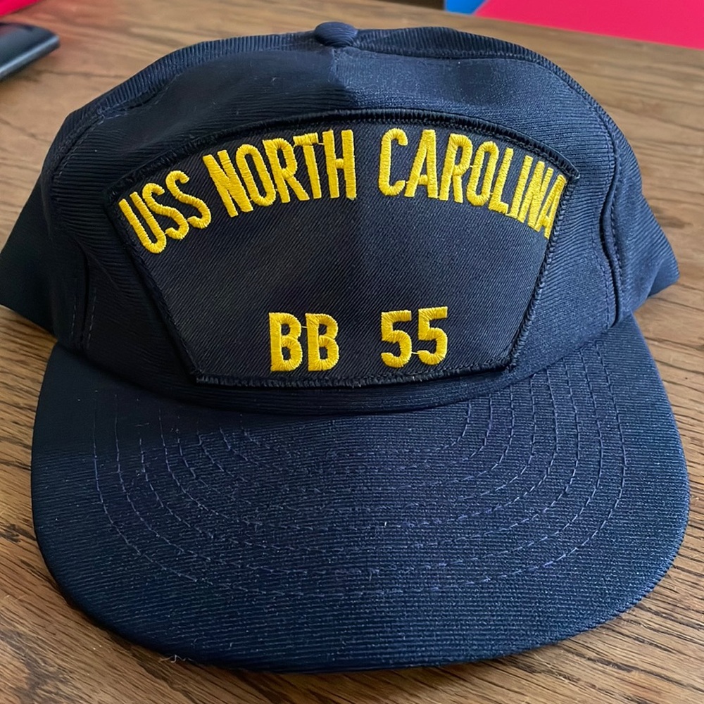USS North Carolina Navy Hat. SnapBack.